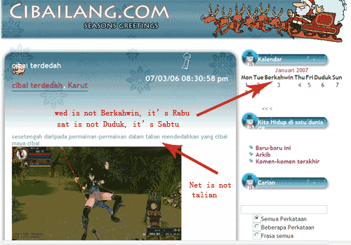 Malay CIbai Lang Website